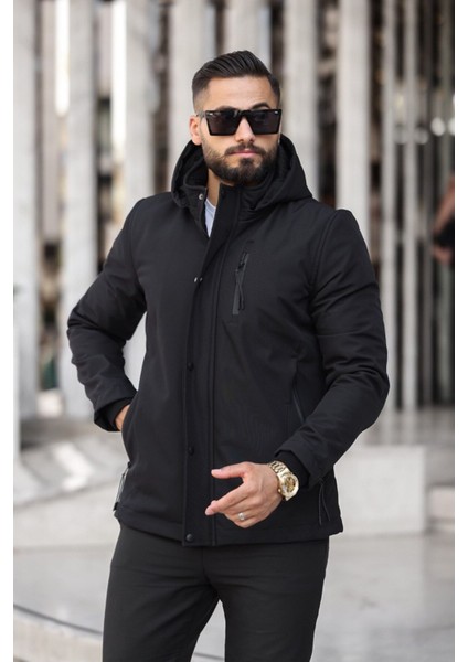 Kapüşonu Çıkabilen Içi Kürklü Softshell Mont