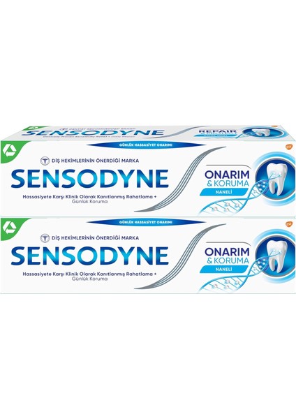 Sensodyne Onarım & Koruma Diş Macunu, Naneli (2 x 75 Ml) modelleri