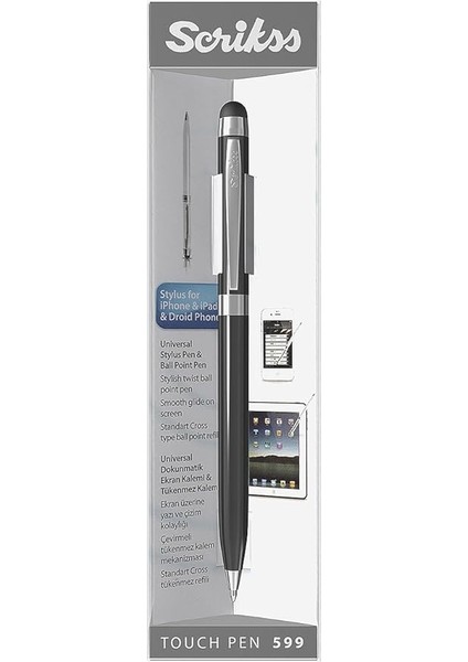 Touch Pen 599 Stylus Tükenmez Kalem Siyah fiyatları