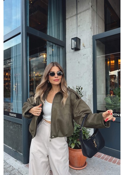 Haki Apolet Detaylı Astarlı Süet Ceket fiyatları