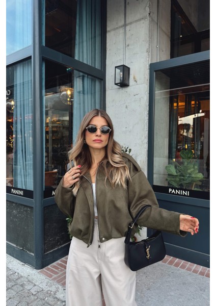 Haki Apolet Detaylı Astarlı Süet Ceket fırsatları