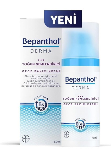 Derma Yoğun Nemlendirici Gece Bakım Kremi (50 Ml)