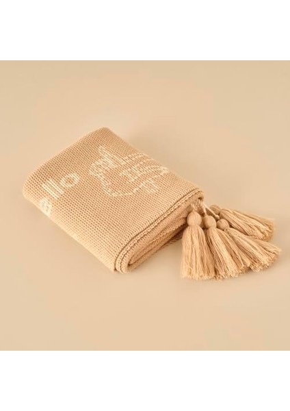 Hayvan BASKILI%100 Akrilik Battaniye, Bej, 100X120 cm fiyatları
