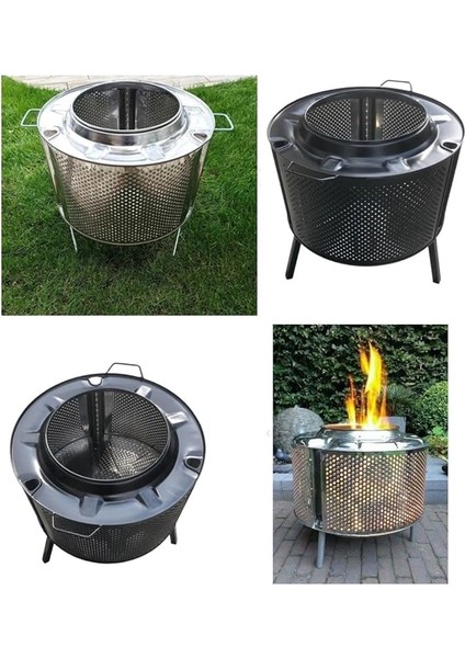 Sokak Sobası Dış Mekan Mangal Bahçe Soba Kazanlı Krom Barbekü Ayaklı Soba Ateş Çukuru indirimleri