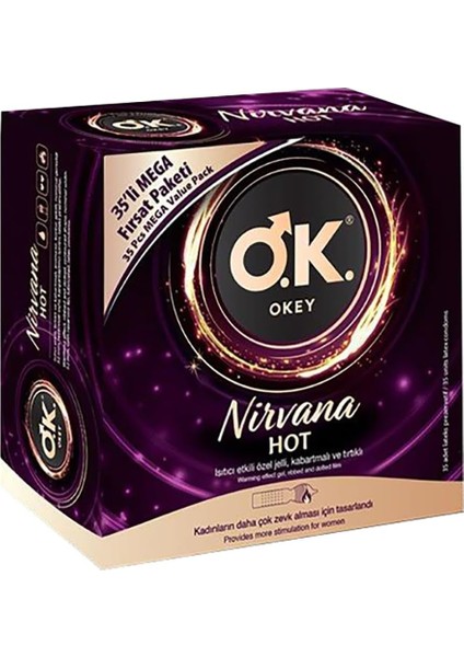 Okey Nirvana Hot 35 'li Prezervatif modelleri