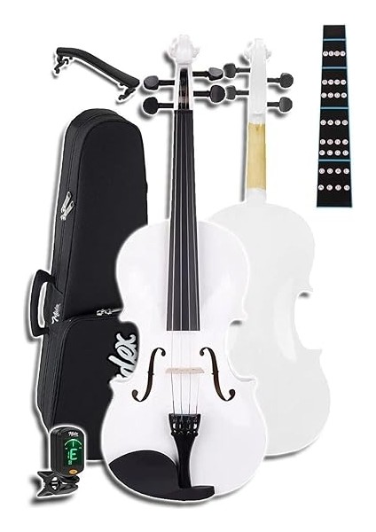 HGA44WH-PAK Beyaz 4/4 Tam Boy Keman Seti (Yastık Tuner Susturucu Çanta Yay Reçine) modelleri