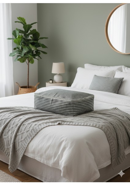 8'li Kaz Ayağı Büyük Baza Altı & Çekyat Tipi Tela Hurç 65X45X22 cm – Fermuarlı Saklama ve Düzenleme Hurcu fiyatları