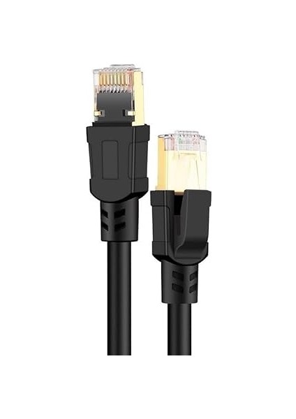 Tkz 1752 Cat8 10 Metre 40GBPS S/ftp 2000MHZ Yüksek Hızlı 26 Awg Kablo, S/ftp Esnek Korumalı Bükümlü Çift 25/40 Gb/sn RJ45 8P8C Altın Kaplama Cat8 Internet Kablosu (10 Metre Cat8 1752) modelleri