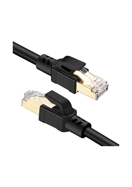 Tkz 1752 Cat8 10 Metre 40GBPS S/ftp 2000MHZ Yüksek Hızlı 26 Awg Kablo, S/ftp Esnek Korumalı Bükümlü Çift 25/40 Gb/sn RJ45 8P8C Altın Kaplama Cat8 Internet Kablosu (10 Metre Cat8 1752) fırsatları