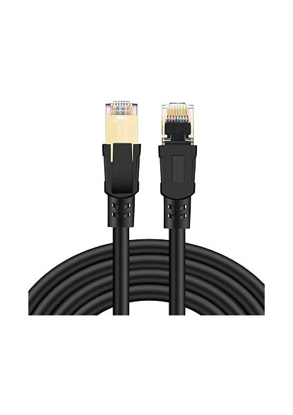 Tkz 1752 Cat8 10 Metre 40GBPS S/ftp 2000MHZ Yüksek Hızlı 26 Awg Kablo, S/ftp Esnek Korumalı Bükümlü Çift 25/40 Gb/sn RJ45 8P8C Altın Kaplama Cat8 Internet Kablosu (10 Metre Cat8 1752) indirimleri