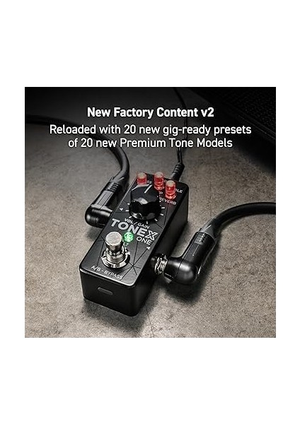 Multimedia Tonex One Aı Multifx Mikro Pedal: Ton Modeli Herhangi Bir Elektro Gitar Amfisi, Gitar Pedalı, Distorsiyon Pedalı, Overdrive Pedalı Veya Diğer Gitar Efektleri indirimleri