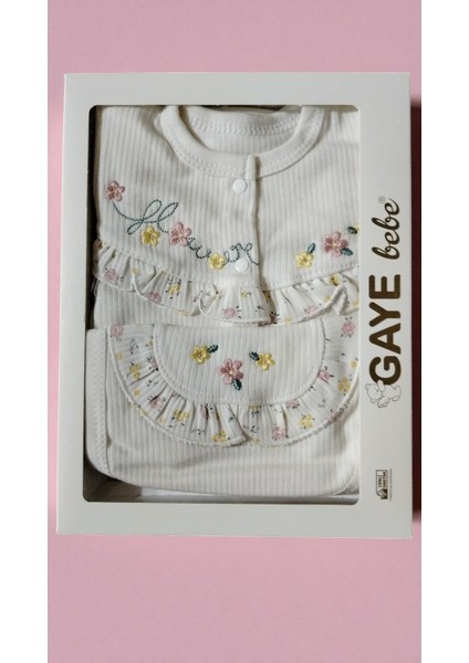 0-3 Ay Gaye Kız Bebek Renkli Çiçek Nakışlı %100 Pamuk 5li Set fiyatları