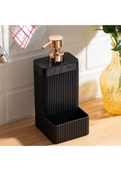 13139 Lisbone Süngerlik Hazneli Banyo ve Mutfak Sıvı Sabunluk 550ML Siyah fiyatları