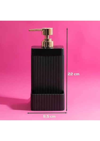 13139 Lisbone Süngerlik Hazneli Banyo ve Mutfak Sıvı Sabunluk 550ML Siyah modelleri