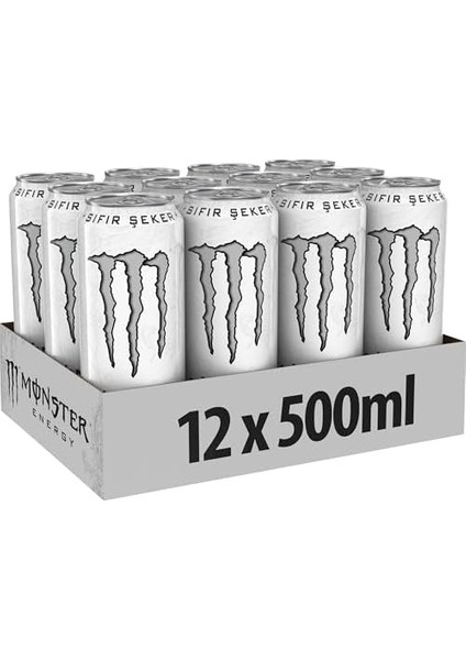 Monster Ultra Şekersiz Enerji Içeceği Kutu 12X500 ml