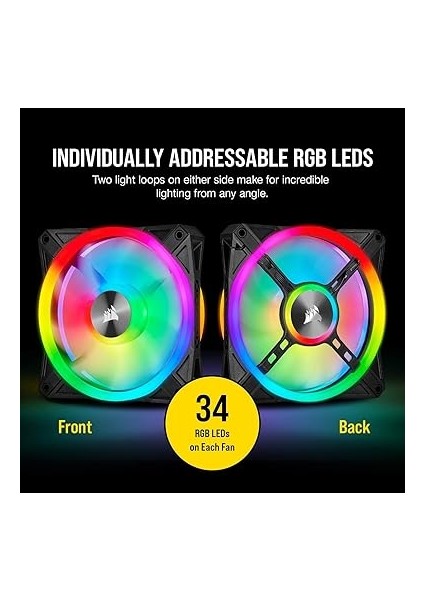 Ql Serisi, Icue QL120 Rgb, 120MM, Pwm, Lighting Node Core Rgb Kontrolcü Dahil, Rgb Fan, 3'lü Paket (CO-9050098-WW) modelleri