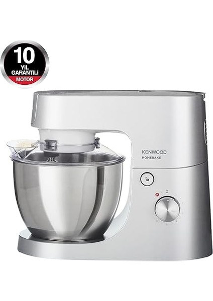 Homebake Mutfak Şefi KHH01.000SI - Stand Mikser, Hamur Yoğurma Makinesi, 1400 Watt, 5 Litre Paslanmaz Çelik Geniş Hazne, Sıçrama Önleyici Kapak, 3 Hazne Içi Aparat fiyatları