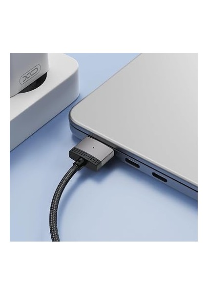 Simple Is Beauty Magsafe ile Uyumlu Kablo, Type-C To Mag 3 Şarj Kablosu – 100W Max Güç, 20V/5A Hızlı Şarj Destekli, 2m Örgü Kablo, Yüksek Güçlü Mıknatıs, Akıllı Çipli, NB287, Siyah modelleri