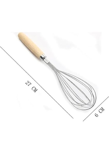 Home Ahşap Saplı Paslanmaz Çelik Çırpma Teli,yumurta,ayran ve Pasta Için Çırpıcı (1) indirimleri