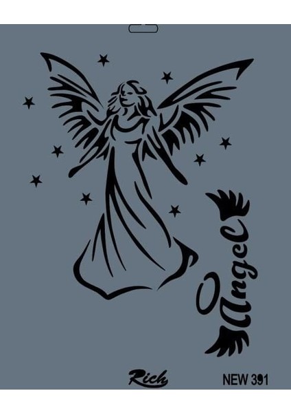 Rich New Seri N-391 Stencil 35X25 cm