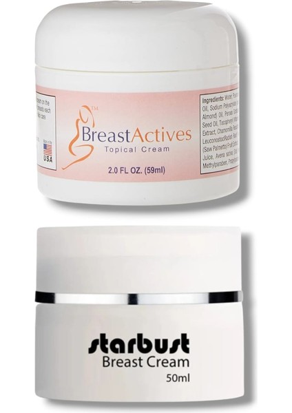 Actives Krem 100 ml + Starbust Breast Cream 50 ml Göğüs Büyütücü Dikleştirici Sıkılaştırıcı 2'li Set