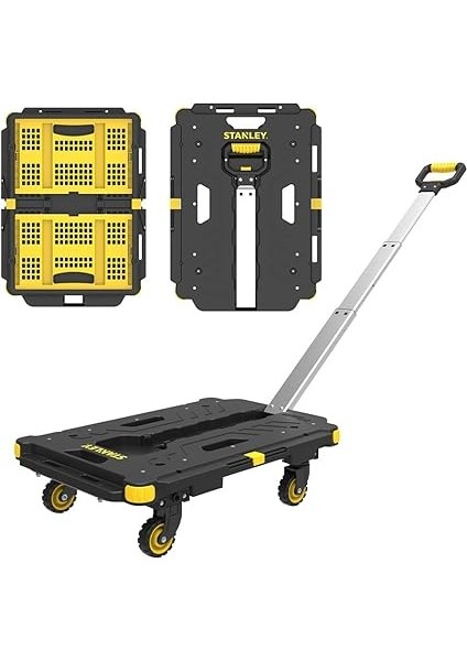PC532B 137KG 62X45CM Dört Tekerli Çekme Kollu Yük ve Paket Taşıma Arabası + FT505 25KG Katlanır Çok Amaçlı Taşıma Sepeti modelleri
