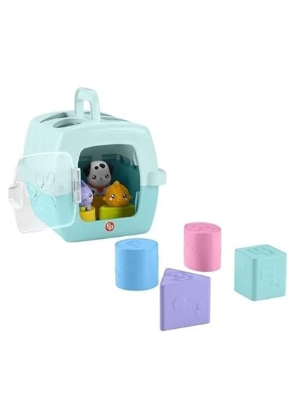 Hayvan Dostlarımın Çantası Fisher-Price Şirin Dostlar Hayvan Dostlarımın Çantası, Bebekler ve Yürüme Çağındaki Çocuklar Için Şekil Eşleştirme Oyuncağı, 8 Blok HTW93 fırsatları