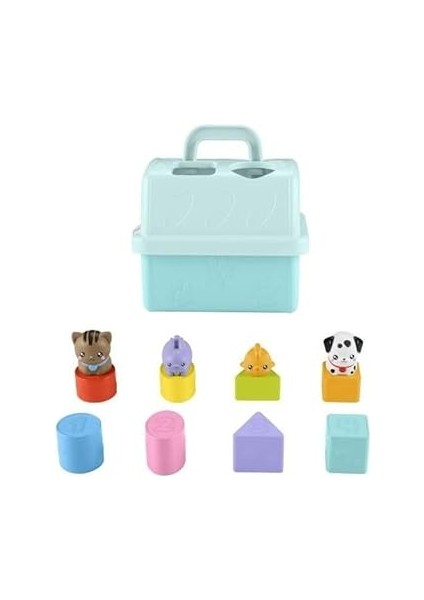 Hayvan Dostlarımın Çantası Fisher-Price Şirin Dostlar Hayvan Dostlarımın Çantası, Bebekler ve Yürüme Çağındaki Çocuklar Için Şekil Eşleştirme Oyuncağı, 8 Blok HTW93 indirimleri