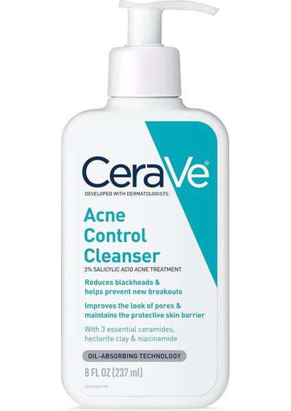 Yüz Yıkama Akne Tedavisi | Yağlı Ciltler Için Arındırıcı Killi Salisilik Asit Temizleyici | Siyah Nokta Sökücü ve Tıkanmış Gözenek Kontrolü