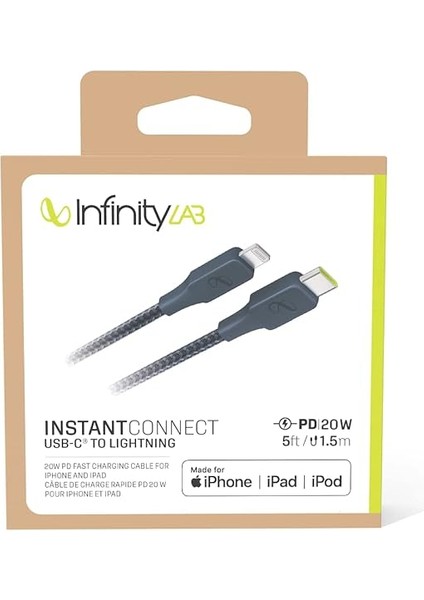 By Harman - Instantconnect Kablo Usb-C Lightning,mavi1.5m fırsatları