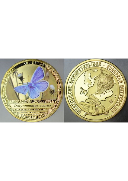 Almanya Madalyon-Avrupa'nın Kelebekleri. Renkli 33 mm Çil.