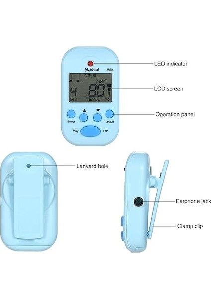 Gitar Için Metronom Dijital Metronom Piyano Için Dijital Metronom M50 Tempo Metronom Klipsli Elektronik Metronom Cep Metronom Gitar Piyano Keman Davul ve Diğerleri Için Uygun fiyatları