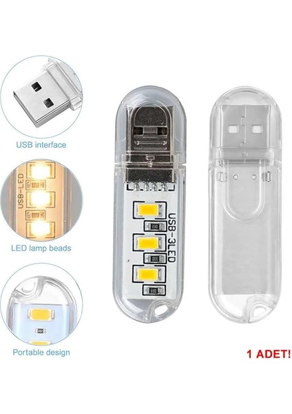 USB LED Lamba 5730 Smd 3 LED Anahtarlık Portatif Taşınabilir Gece Lambası Masa Aydınlatma Kamp Bilgisayar Laptop Powerbank Adaptör Araba indirimleri