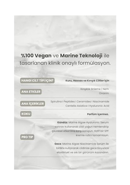 Matsu Professional Marine Peptide, Ultra Nemlendirme ve Onarım Yüz Kremi, 50 ml modelleri