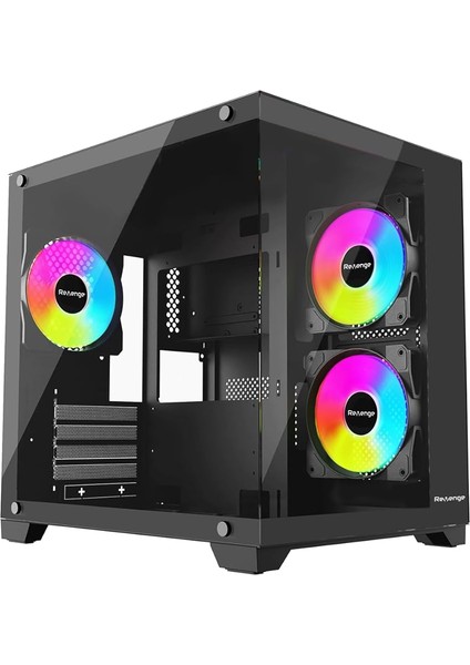 3 Rgb Fanlı Temperli Cam Panel Boş M-Atx Gaming Oyuncu Bilgisayar Kasası