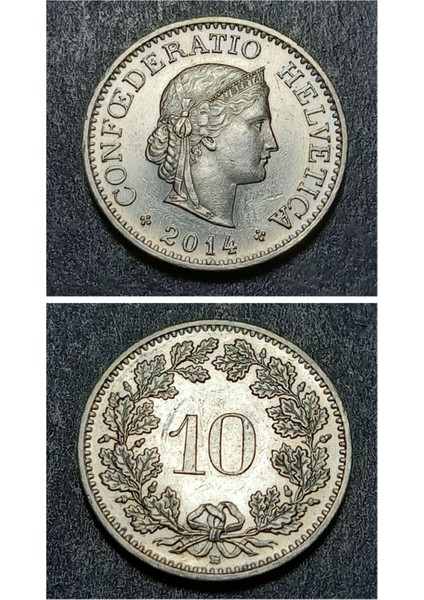 3996368DDAE80769F8 2014 Isviçre 10 Rappen Ça/çil Eski Yabancı Madeni Para