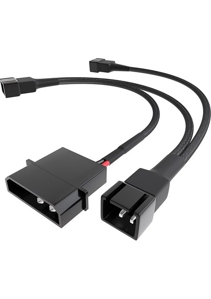 – 4 Pin Molex Fan Dağıtım Kablosu ((5,25 Inç) 12 V – 3 x 3 Pin Fiş 2 Kutuplu, 20-20-20CM)