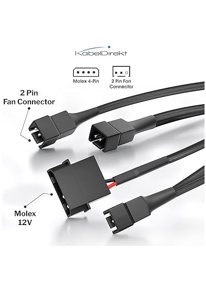 – 4 Pin Molex Fan Dağıtım Kablosu ((5,25 Inç) 12 V – 3 x 3 Pin Fiş 2 Kutuplu, 20-20-20CM) fiyatları