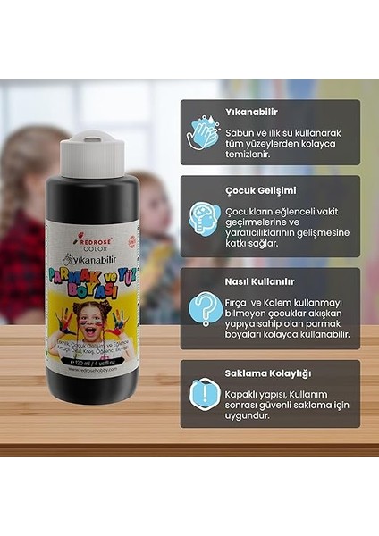 Rose Siyah Parmak Boyası 120 ml modelleri