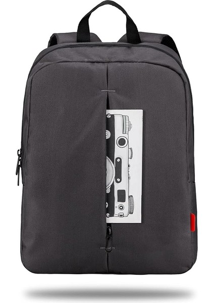 PR-R174 Roma Serisi Su Geçirmez Kumaş 17" Notebook Laptop Sırt Çantası, Gri fırsatları