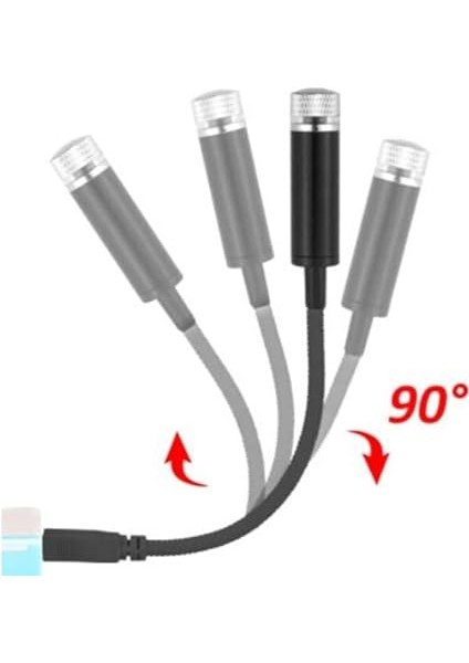 Kırmızı Ayak Altı Tavan LED Araç Içi Aydınlatma Oto Araba Iç Disko Ayarlanır USB Lamba Işık indirimleri