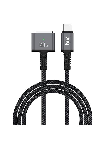BXM3C 140W Type-C To Magsafe 3 Macbook Pro ve Macbook Air 13″ 14″ 16″ M1 M2 Uyumlu Pd 3.1 Manyetik Örgülü Hızlı Şarj Kablosu 2 Metre