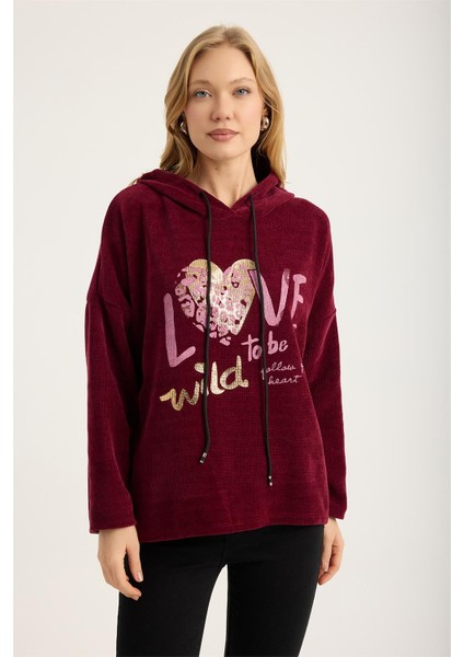 Kadife Yaldızlı Sweat