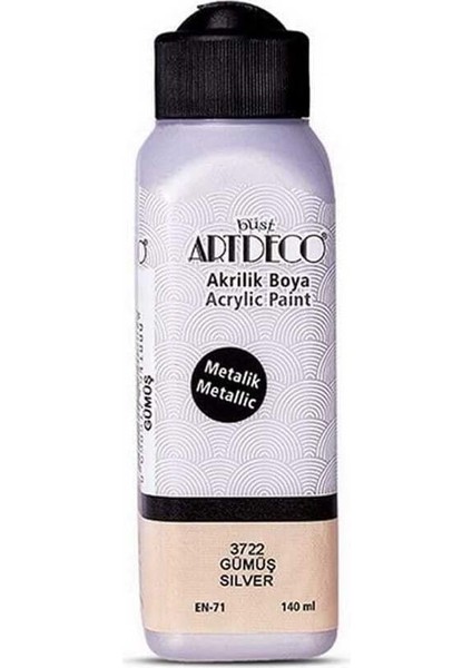 Metalik Akrilik Boya, 140ML, Gümüş 3722