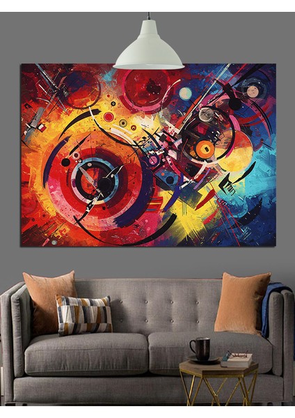 Bisiklet ve Tekerlek Dinamik Soyut Dekoratif Kanvas - Mdf Ahşap Tablo fırsatları