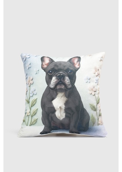 🐾 Fransız Bulldoglu Dijital Dokuma 2li Kırlent Kılıfı 🐾 VEFORMDIJIDOG26 fiyatları