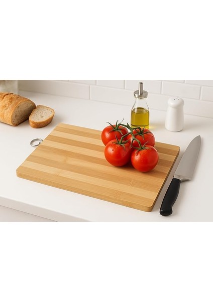 Store Doğal Bambu Kesme Tahtası | 20X30 cm | Antibakteriyel, Dayanıklı, Çizilmez | Mutfak Için Ideal