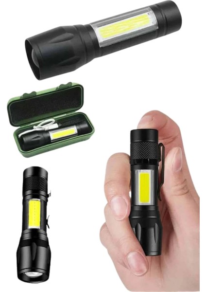 Uzun Menzilli Şarjlı El Feneri Uzun Ömürlü LED Işık Lamba indirimleri