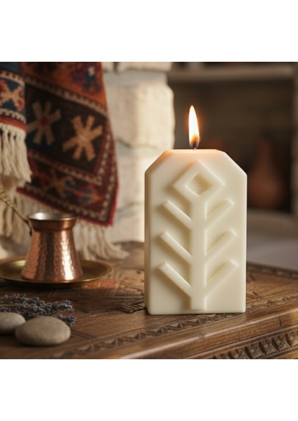 Anadolu Hayat Ağacı Desenli Mum