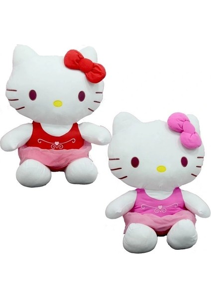 Buğz Sunman Peluş Hello Kitty Elbiseli Kurdeleli 50CM